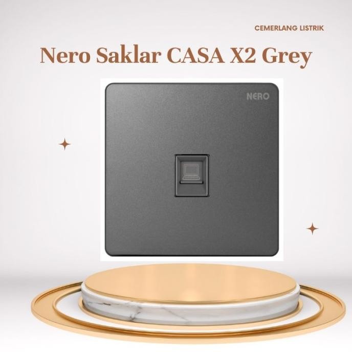 Promo Saklar Data CAT5e casa grey - X2PC -GR COD
