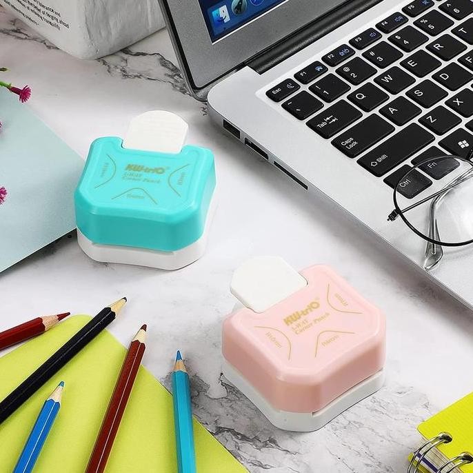 

3 in 1 Round Corner R4 R7 R10 Pemotong Kertas Sudut Corner Rounder Punch Paper Corner Cutter PUNK