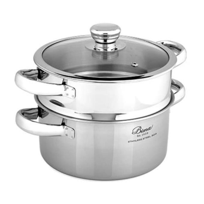 B2001520 Bima Origin Classic Panci Steamer 2 Susun Panci Kukus 2 Tier SAML
