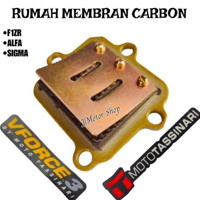 RUMAH MEMBRAN ASSY F1 F1ZR FORCE 1 ALFA SIGMA KARBON CARBON - RUMAH + LIDAH MEMBRAN KARBON CARBON VF