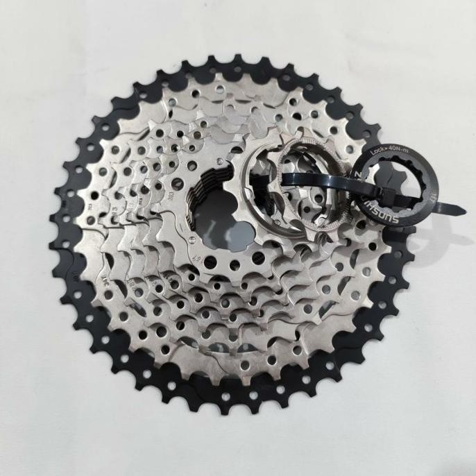 =====] Sprocket 9 Speed 11-40T Sunshine-SZ Silver Sproket Sepeda