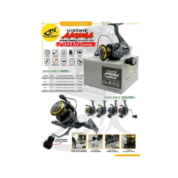 (Terbaru) Reel Utecate Akuma 1000-6000 Power Handle Bestseller