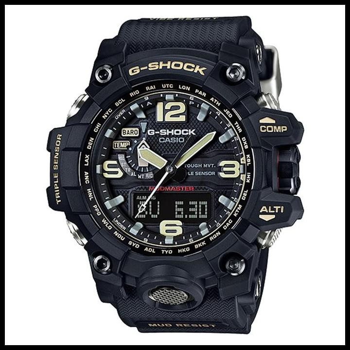 Jam Tangan Pria Casio G-Shock Mudmaster Gwg-1000-1Adr Triple Sensor Digital Analog Dial Black Resin 