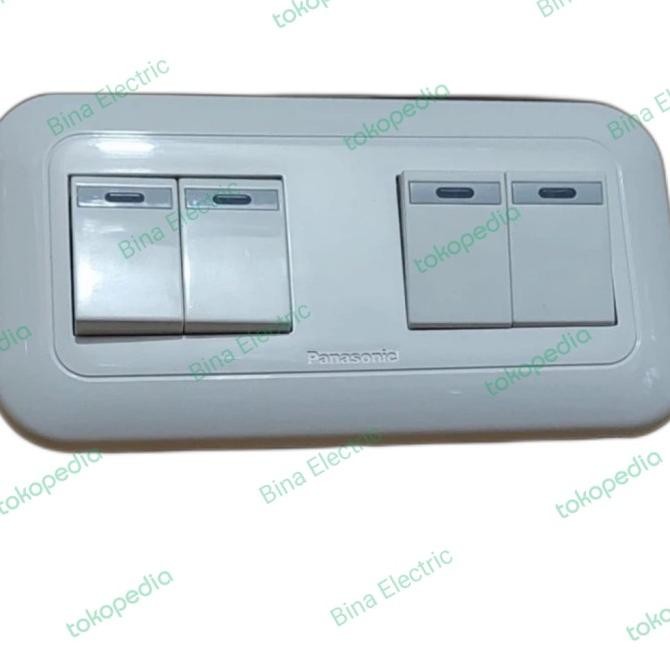 Promo Saklar 4 Gang Lampu Panasonic / Sakelar 4G Panasonic Lampu COD