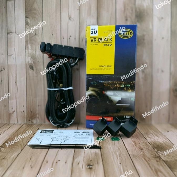 Kabel Relay Set Hella Untuk Lampu H4 Mobil 3 Relay Asli 100% Hella Ori Best Quality