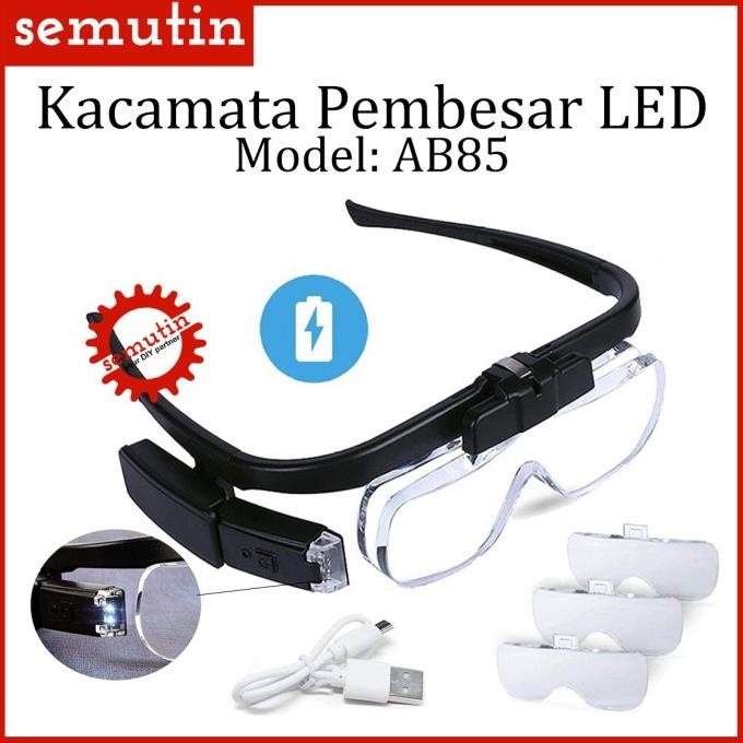 

Sale! Kacamata Pembesar LED AB85 / Kaca Mata Servis / Lampu Reparasi