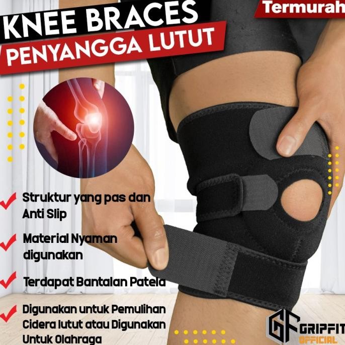 Terbaru Deker Pelindung Lutut Knee Support Knee Brace Deker Penyangga Lutut