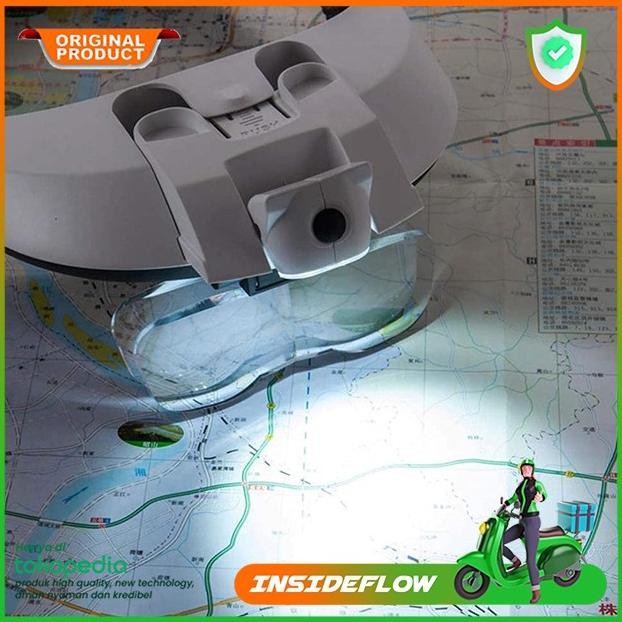 

Sale! Kacamata Pembesar Service Reparasi LED Headband Magnifier 5 Lens 6x