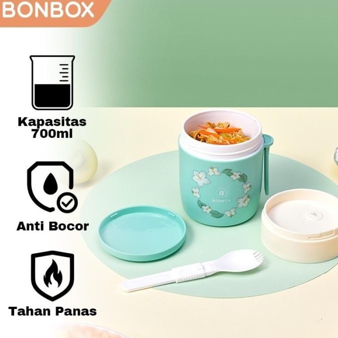 BONBOX BTW30 Lunch Box Tempat Kotak Makan Susun Rantang Bekal Plastik