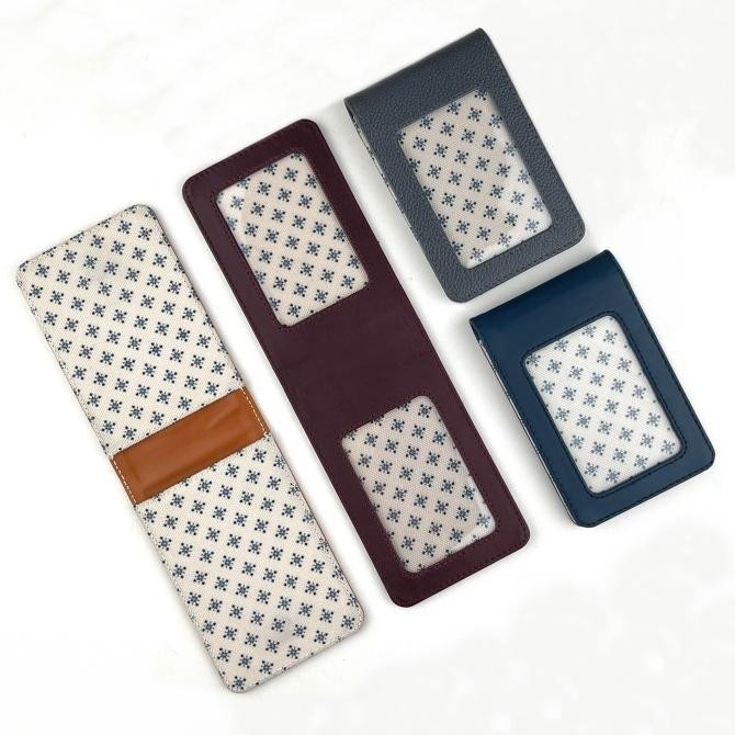 

ready ID card holder kulit asli model selip saku magnet murah