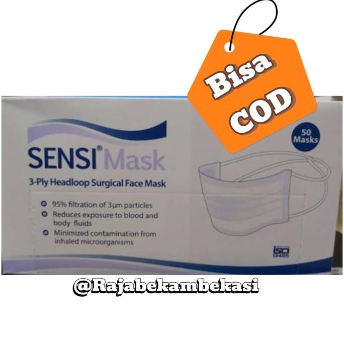MASKER SENSI HIJAB / MASKER SENSI HEADLOOP ISI 50 PCS TERMURAH