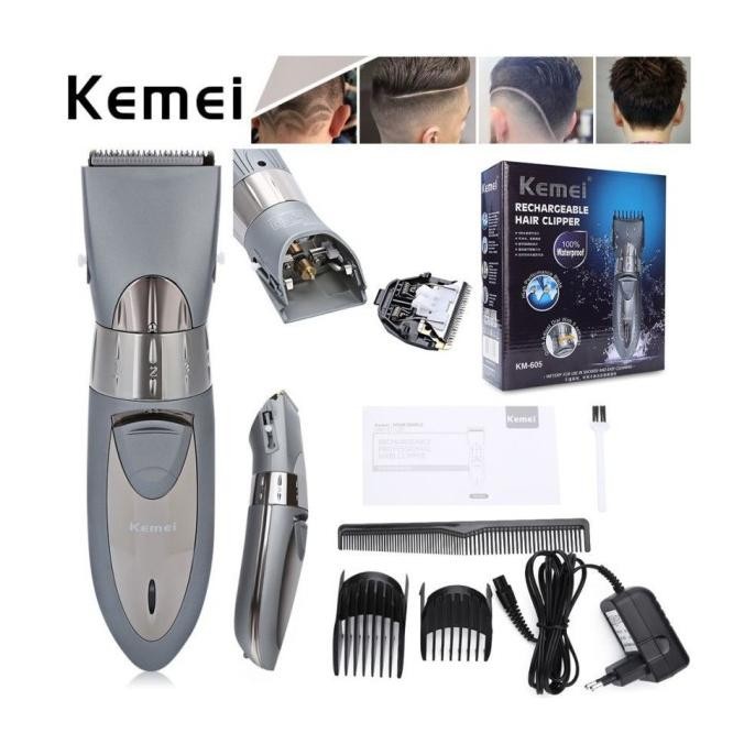 Sale Alat Cukur Kemei KM-605 Mesin Cukur Rambut Hair Clipper