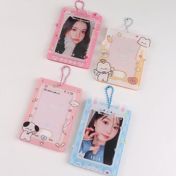 

ready CUTIE CAHOL ACRYLIC Photocard Holder kpop Transparent Clear Acrylic Id Card Acrylic Frame Bingkai foto cahol murah