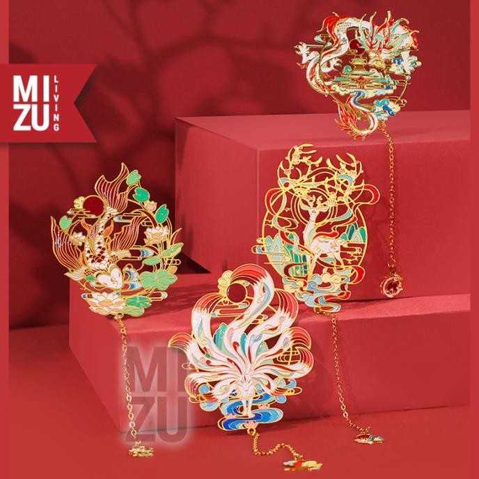 

ready MIZU SHINWA Metal Bookmark Gift Set Penanda Buku Pembatas Buku Hadiah murah