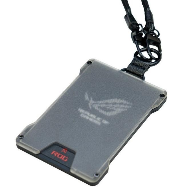 

ready ASUS ROG Name Tag Aluminium Frame ID Card Holder Authentic Case With Lanyard murah