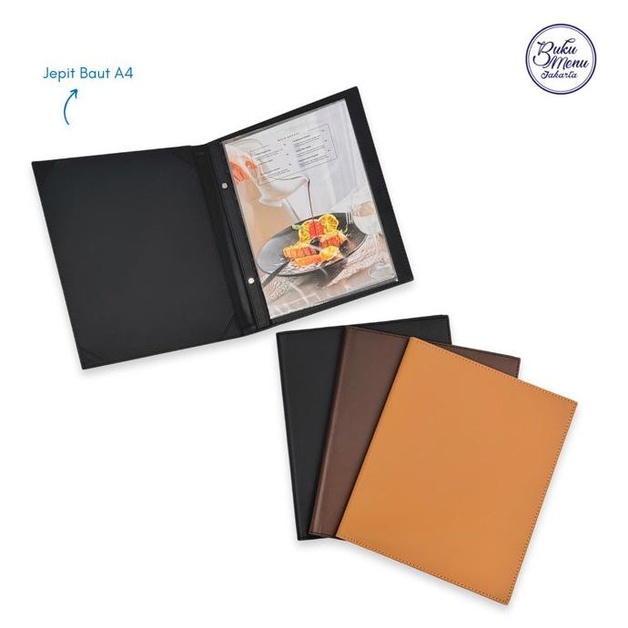 

ready Buku Menu Jakarta - Buku Menu Kulit Jepit Baut Isi Plastik A4 & 15x30cm Hitam, Coklat Muda, Coklat Tua - Cafe, Coffee Shop, Restoran, Hotel murah