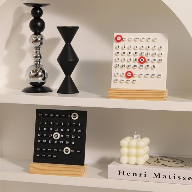 

ready HIKI Desk Calendar/ Perpetual Calender / Kalender Meja Lucu / Korean Style Calendar / Kalender Abadi Aesthetic / Home Decoration / Mid Century Decor murah