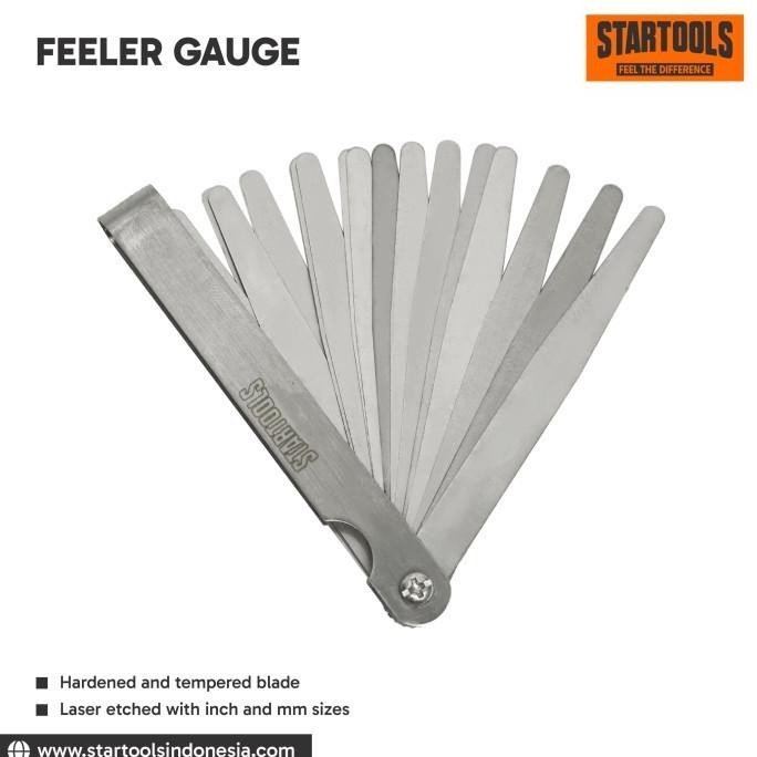 Startools Feeler Gauge Fuller Gauge 17 Blade 0,02 - 1,00Mm Panjang12"/300Mm Co