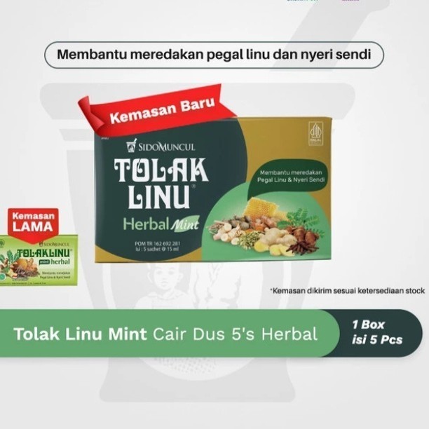 

TOLAK LINU HERBAL MEREDAKAN PEGAL LINU & NYERI SENDI 15ML - 5 SACHET
