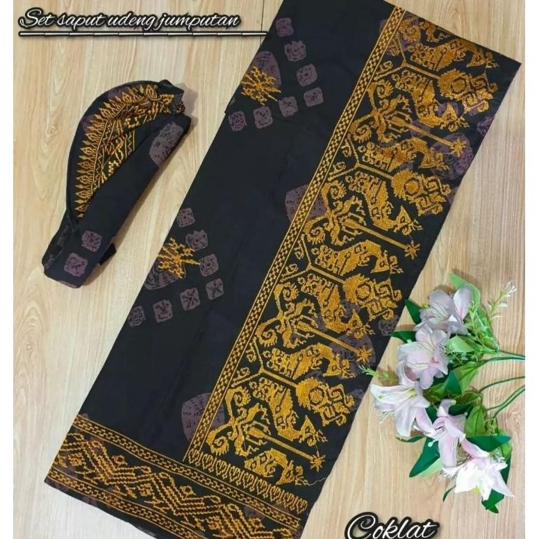 Diskon Set Saput Udeng Bordir Endek Jumputan Murah
