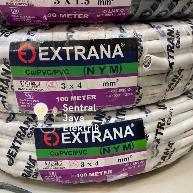 Kabel Nym 3X4 Mm @100 100M (Meter) Extrana New Stok