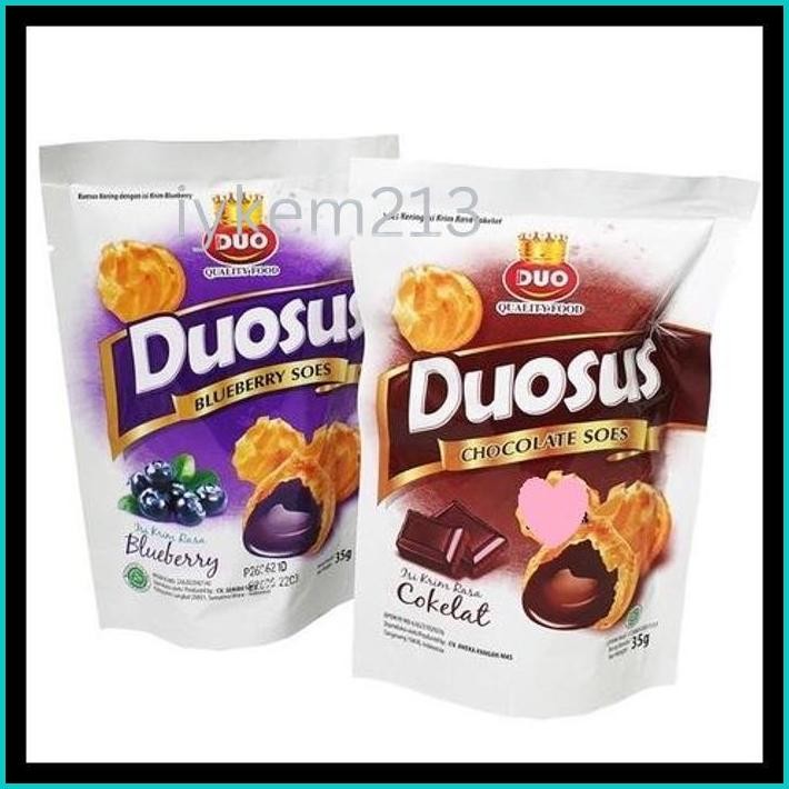 

TOP DUOSUS KUE SOES KERING 35GR POUCH COKLAT BLUEBERRY DUO SUS CEMILAN ANAK CHOCOLATE MAKANAN RINGAN COKELAT GROSIR MURAH BISKUIT WAFER BINGKISAN ULTAH BIRTHDAY PARSEL HAMPERS PARCEL ULANG TAHUN HADIAH