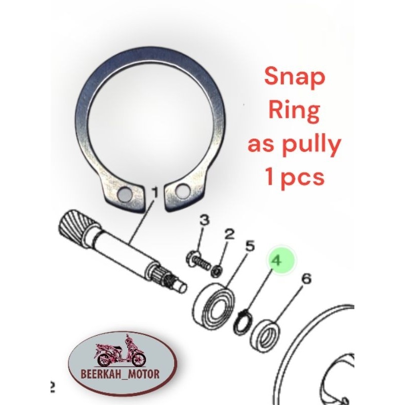 Snap ring As pully Motor Mio Sporty smile Soul Nouvo Fino karbu