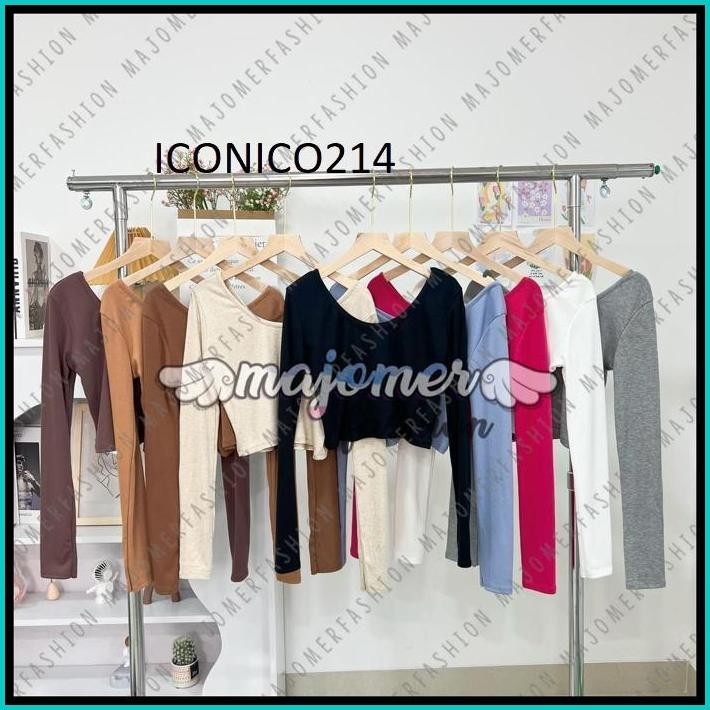 MAJOMER | DEEPU CROP TOP - KAOS BASIC LENGAN PANJANG WANITA