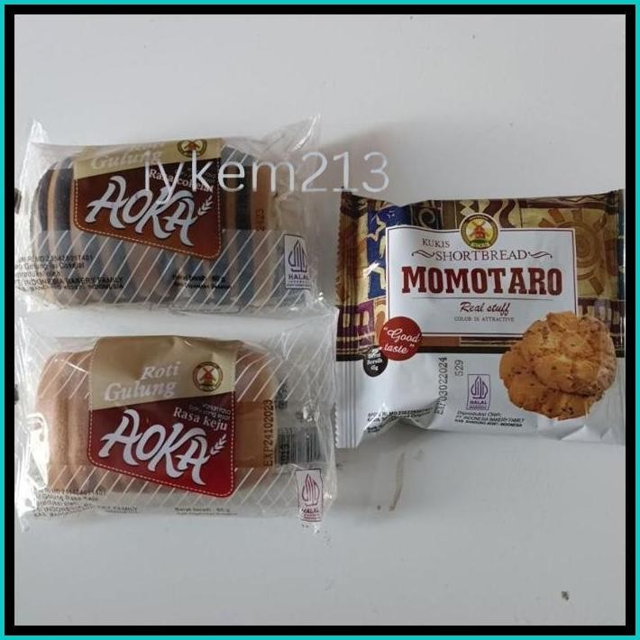 

(READY) ROTI AOKA TAWAR , GULUNG, MOMOTARO (BLM PACK KARDUS)