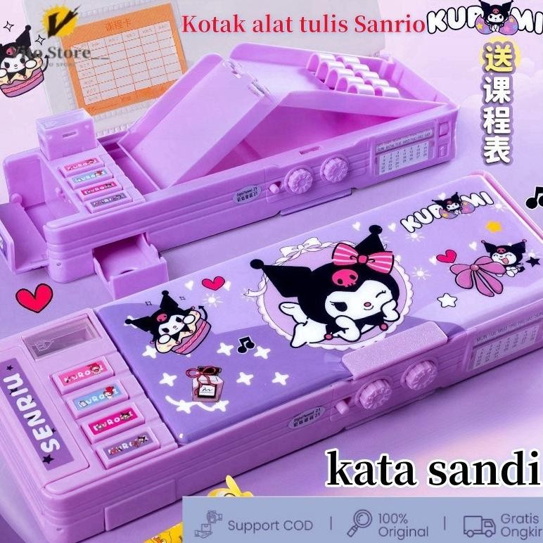 

IN STOCK) GAYA BARU CINNAMOROLL KOTAK ALAT TULIS MULTIFUNGSI KUNCI KODE PEREMPUAN PENSIL SANRIO DUA SISI BERNILAI TINGGI KAPASITAS BESAR