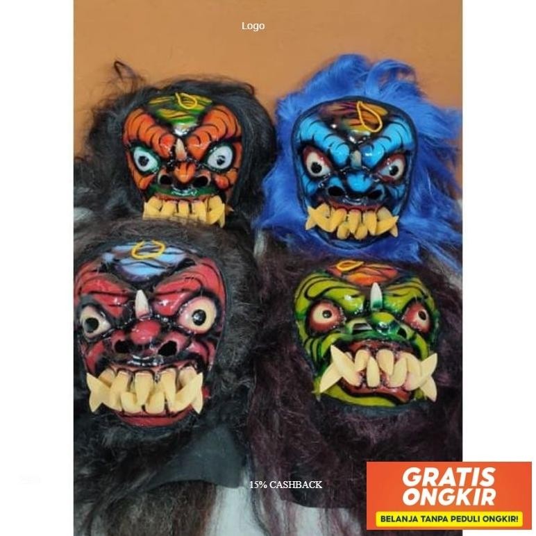 Mainan Anak Topeng Buto Gedruk  Barongan Original
