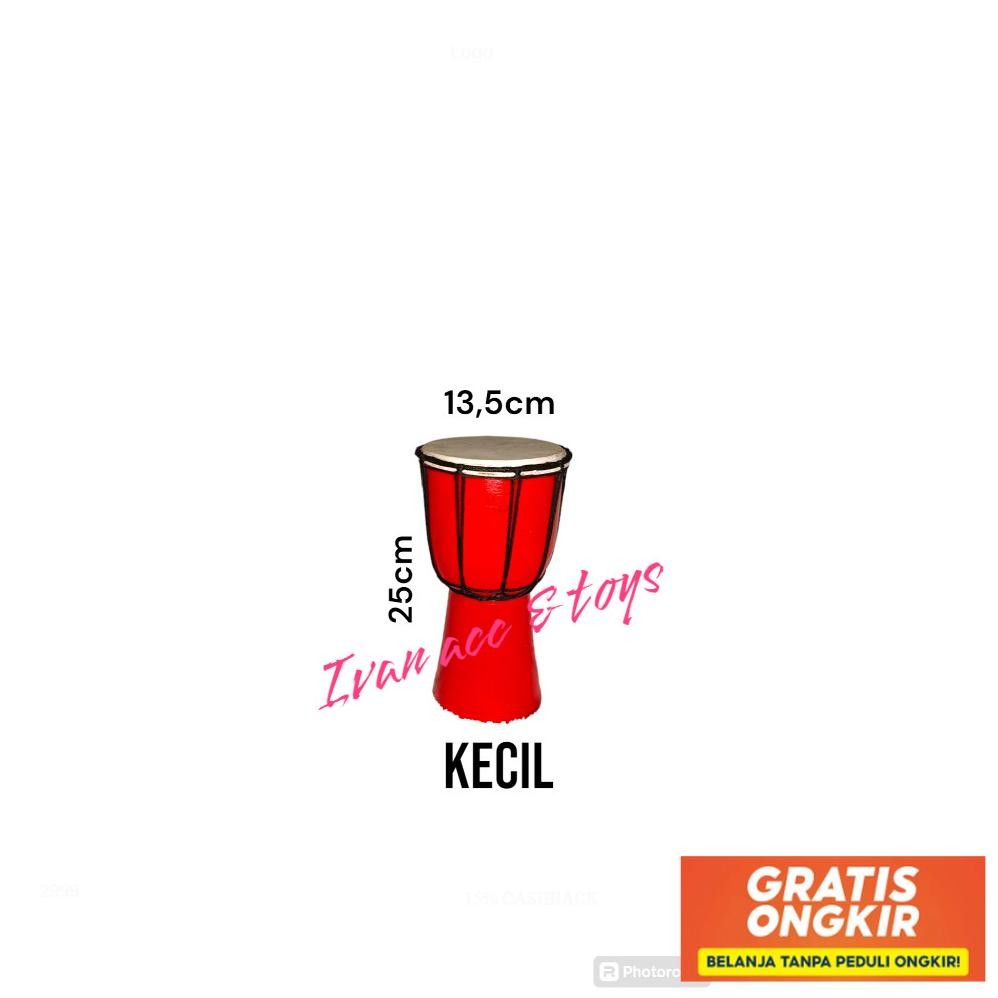 Jimbe Mainan Anak / Gendang Anak Murah / Jimbe Alat Musik Darbuka Stock