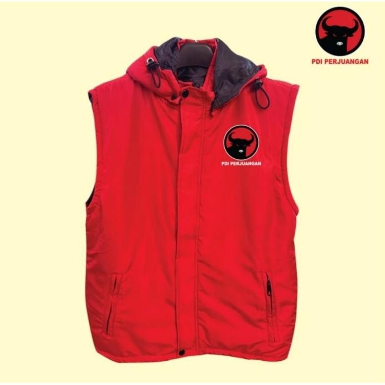 Vest Rompi Polos Warna Merah  Rompi Tebal Premium Pria Dan Wanita