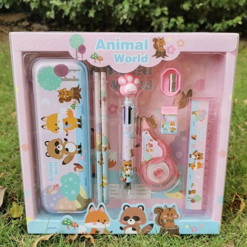 

[SERBALAKU](KTPS.2)KOTAK PENSIL SETT / STUDY SET STATIONERY SET ALAT TULIS SEKOLAH ANAK SET ATK MOTIF