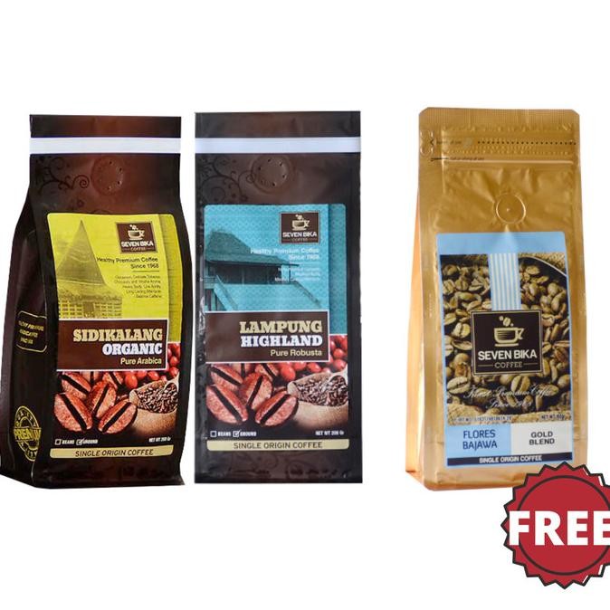 

Promo Seven Bika Sidikalang & Lampung 200Gr Free Gold Blend [Bubuk/Biji]