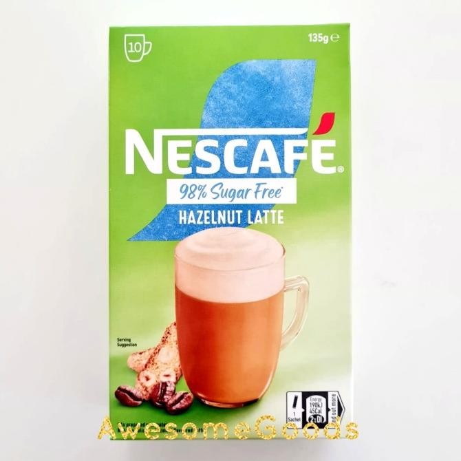 

Murah Nescafe Australia 98% Sugar Free Hazelnut Latte Coffee 10 Sachets