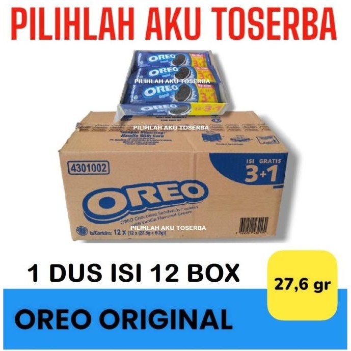 

Sale Biskuit Oreo Original Krim Vanilla 12 X 38 Gr ( Harga Paket 3 Box )