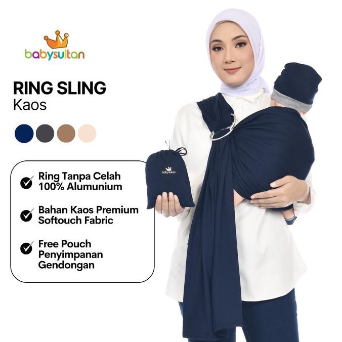 GENDONGAN BAYI RING SLING KAOS FREE POUCH BABYSULTAN