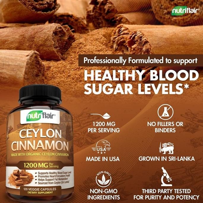 

Grosir Nutriflair Ceylon Cinnamon 1200Mg - Blood Sugar Diabetes Darah Tinggi
