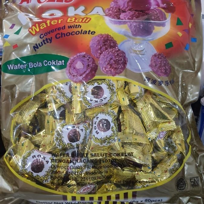 

Sale Roka Apollo Wafer Ball Biskuit Bola Bercoklat