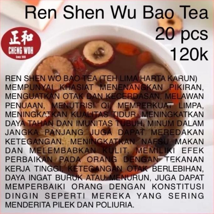 

Promo Cheng Woh Ren Shen Wu Bao Tea Penang Malaysia