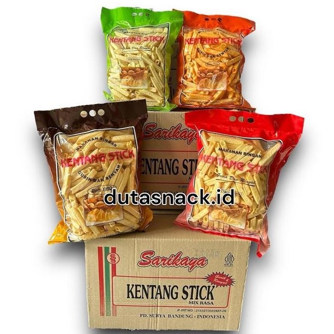 

Promo 1 Karton Stick Kentang Isi 4 Mix Rasa By Dutasnack.Id