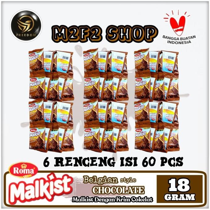 

Promo Roma Biskuit Malkist Belgian Chocolate Cokelat Sachet 18Gr (6 Renceng)