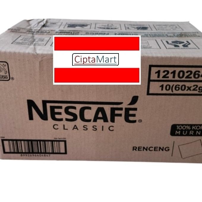 

Grosir Nescafe Classic Sachet Renceng 10 X 60 X 2 Gram ( 1 Dus )