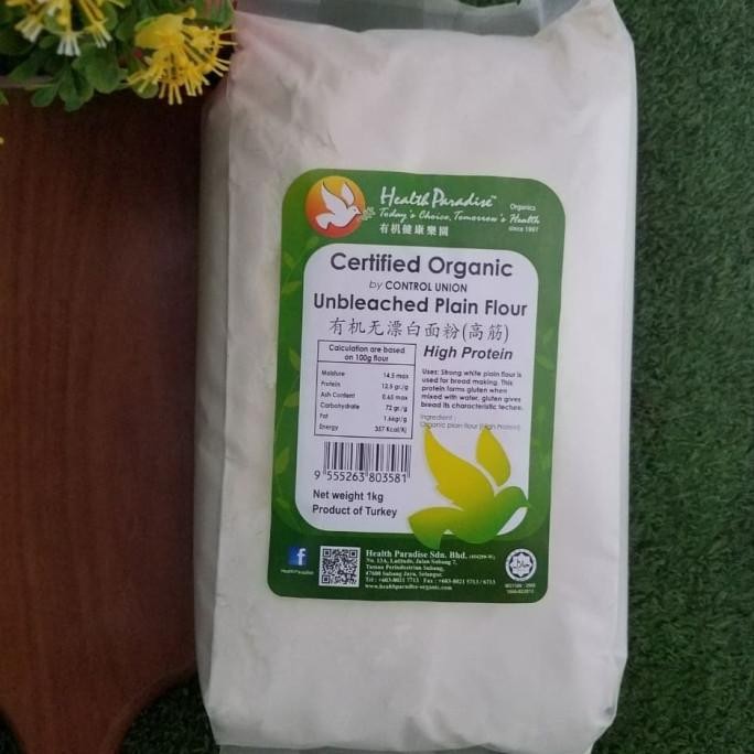 

Murah Health Paradise Organic Unbleached Plain Flour High Protein 1Kg