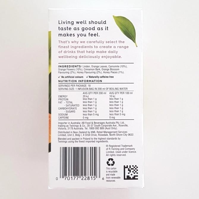 

Sale Twinings Live Well Hot Brew Sleep Well 18 Tea Bags