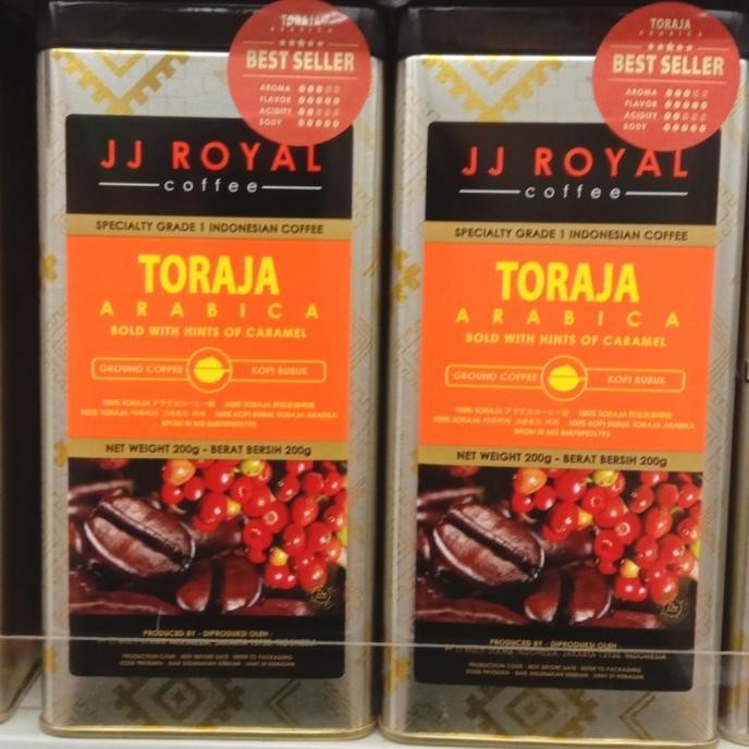 

Grosir Jj Royal Coffee Toraja Arabica 200G Ground Coffee/Kopi Bubuk