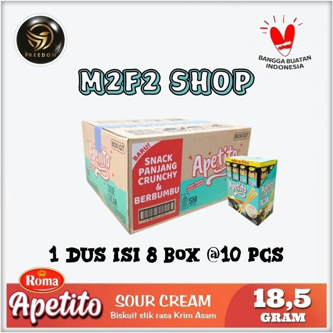 

Grosir Roma Apetito Biskuit Stik Renyah & Gurih Rasa Sour Cream - 18,5 Gr (Harga Karton)