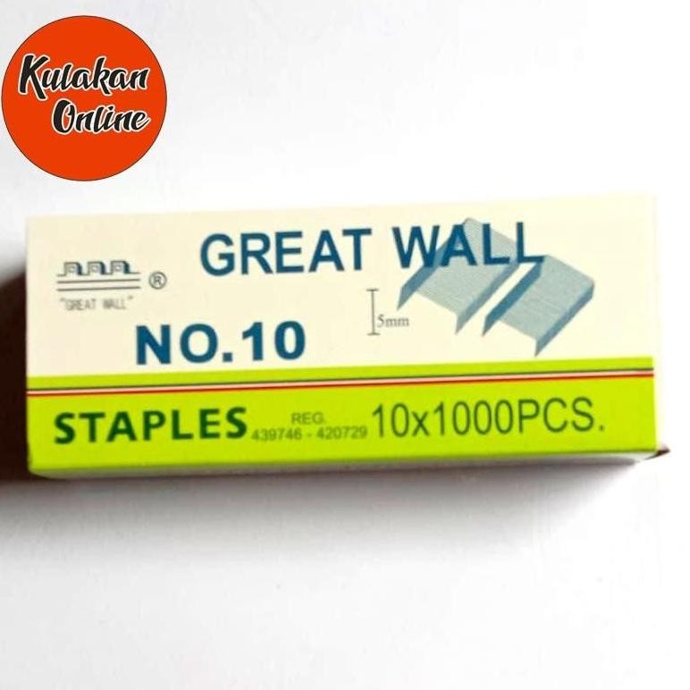 

Trend Isi Staples Great Wall No.10 Original (1 Pak Isi 10 Box) Trend