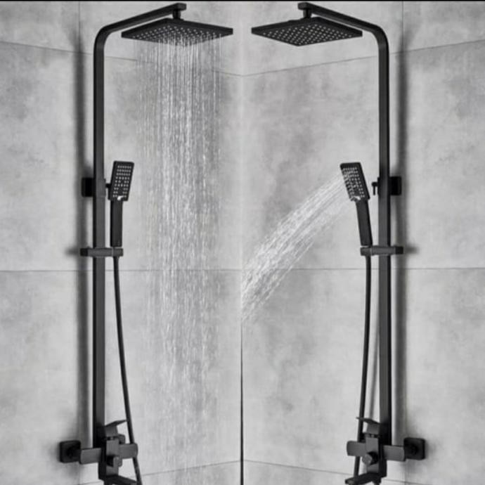 Terlaris Shower Tiang Set Model Toto Wasser Black/Shower Column 3 Way Hitam